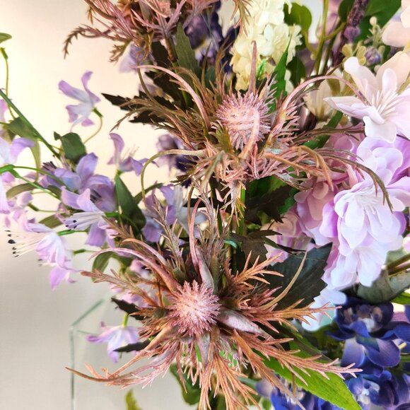 Artificial Purple & Lavender Flower Bouquet Hand-Tied Arrangement Stunning Displ - Picture 10 of 16